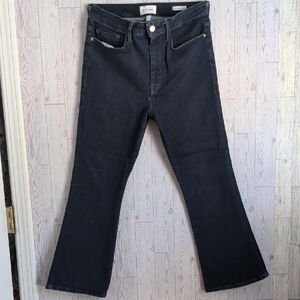 Frame Denim Dark Blue Le One Mini Boot Cut Jeans